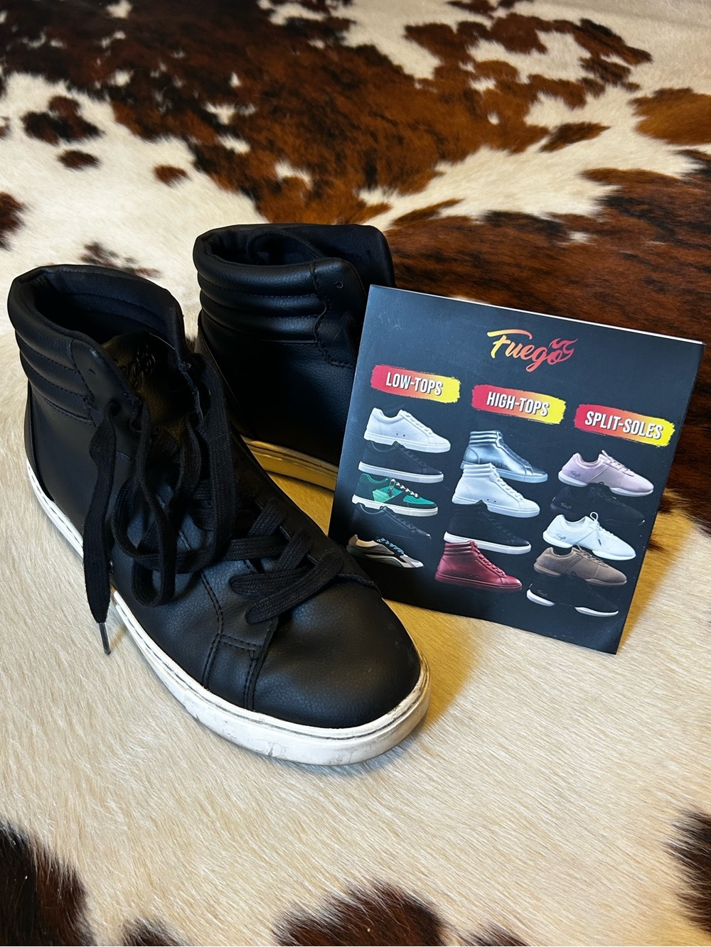 Women’s Black High-Top Fuego Dance Shoes